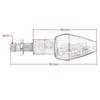 LED Blinker Motorrad RP12 ECE 2 Stück getönt nr