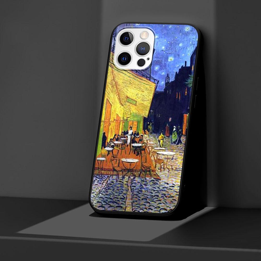 Starry Night Van Gogh Case pro Apple iPhone 15 13 11 14 Pro Max 12 Mini 7 8 Plus XR X XS silikonový kryt telefonu