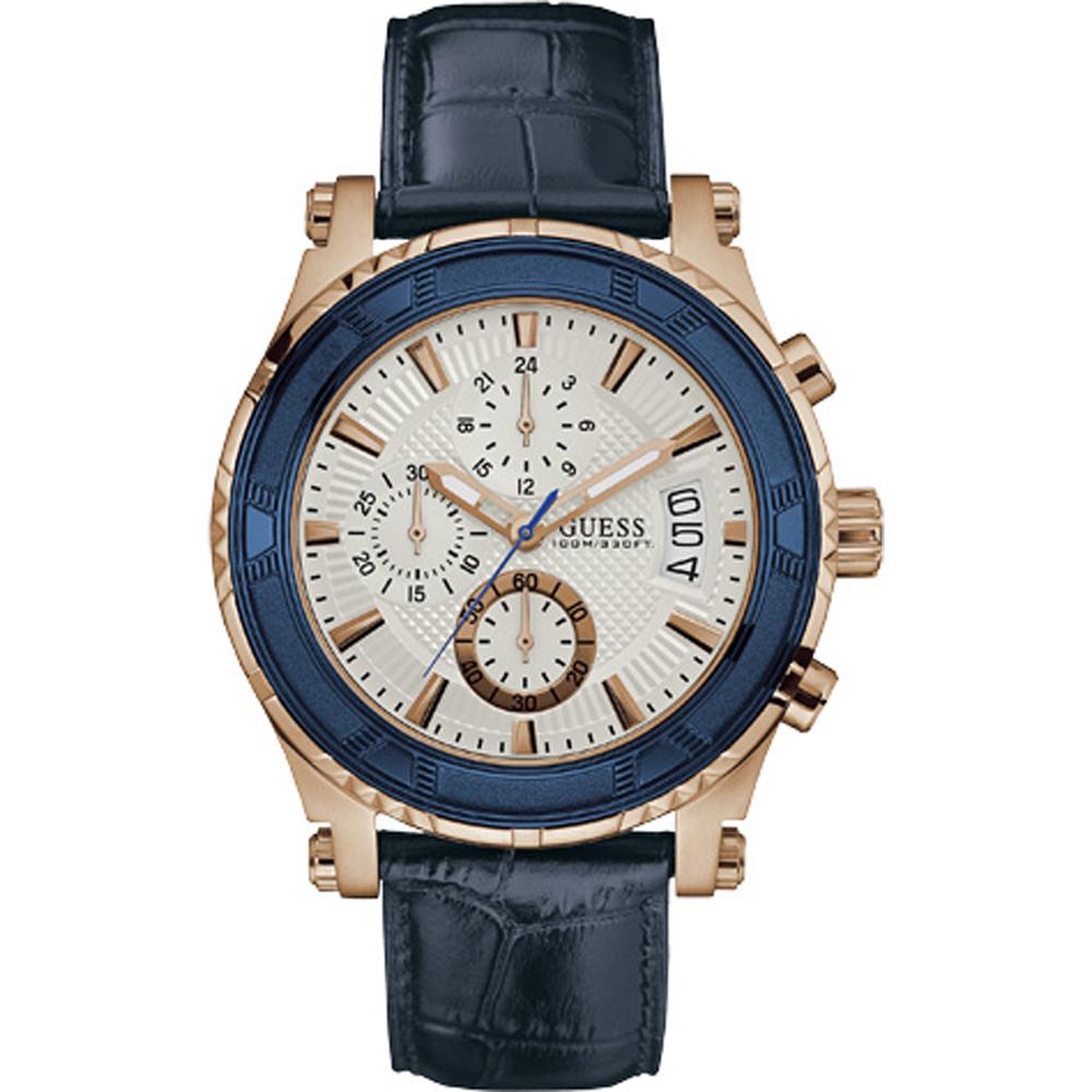 GUESS Pinnacle Blue Stainless steel Men s Quartz W0673G6 синий