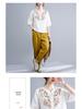 Ethnic Cotton Linen Slimming Top - Summer 2023 Women's Fashion