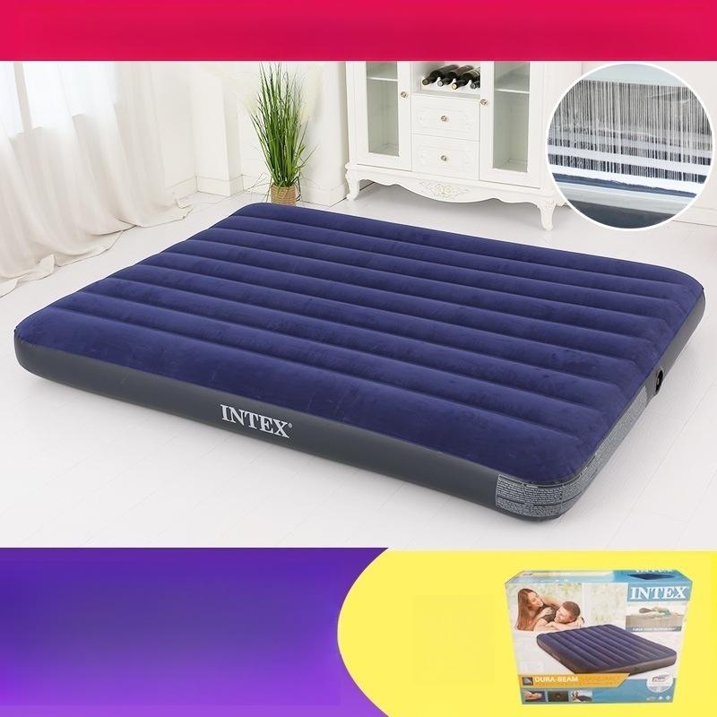 

Толстый надувной матрас Дабл Флок Кровать Надувная Портативная Односпальная Домашняя Уличная Кровать для Кемпинга 152*203*25cm