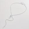 Light Luxury Snake Chain Adjustable Necklace Fashionable Y2K Pearl Heart Pendant Long Neckpiece