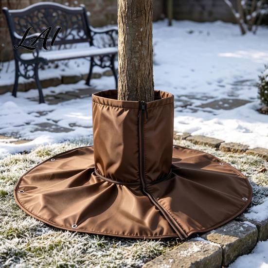 Reusable Frost Protection Kit Palm Tree Root Protector 3-Layer Winter Freeze Cover with Ground Stakes Insulation Outdoor Garden Bed Wrap for