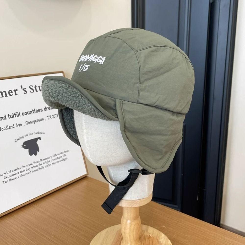 

Thickened Winter Sherpa Hat Windproof Foldable Cap Casual Berber Fleece Cap Fishing чорний