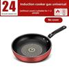 Nonstick Frying Pan 24cm Kitchen Skillet Universal Stove Compatible Flat Bottom Fry Pan Suitable for Steak Pancakes Cooking