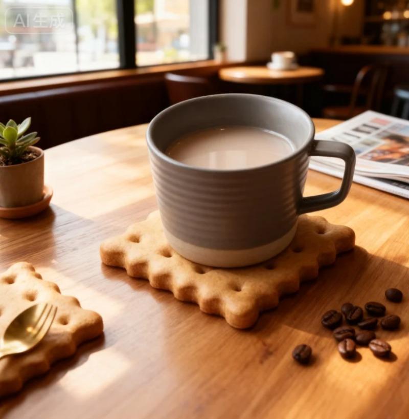 Natural Wood Coasters Heat Resistant Cup Mats for Kitchen Table Creative Biscuit Design Drink Holder Rustic Home Decor