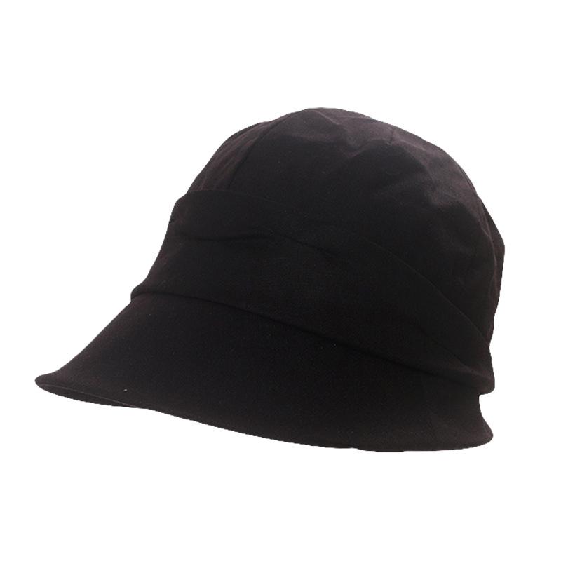 Damen Frühling/Sommer Koreanischer Stil Entenschnabel Baskenmütze: Retro Plissee Fischerhut mit kleiner Krempe für trendige Urlaubskleidung.