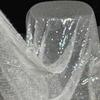 5MM Sequined Stretch Shiny Fabric, Net Transparent Gold Fabric Suitable for DIY Wedding Performance Dress Long Skirt