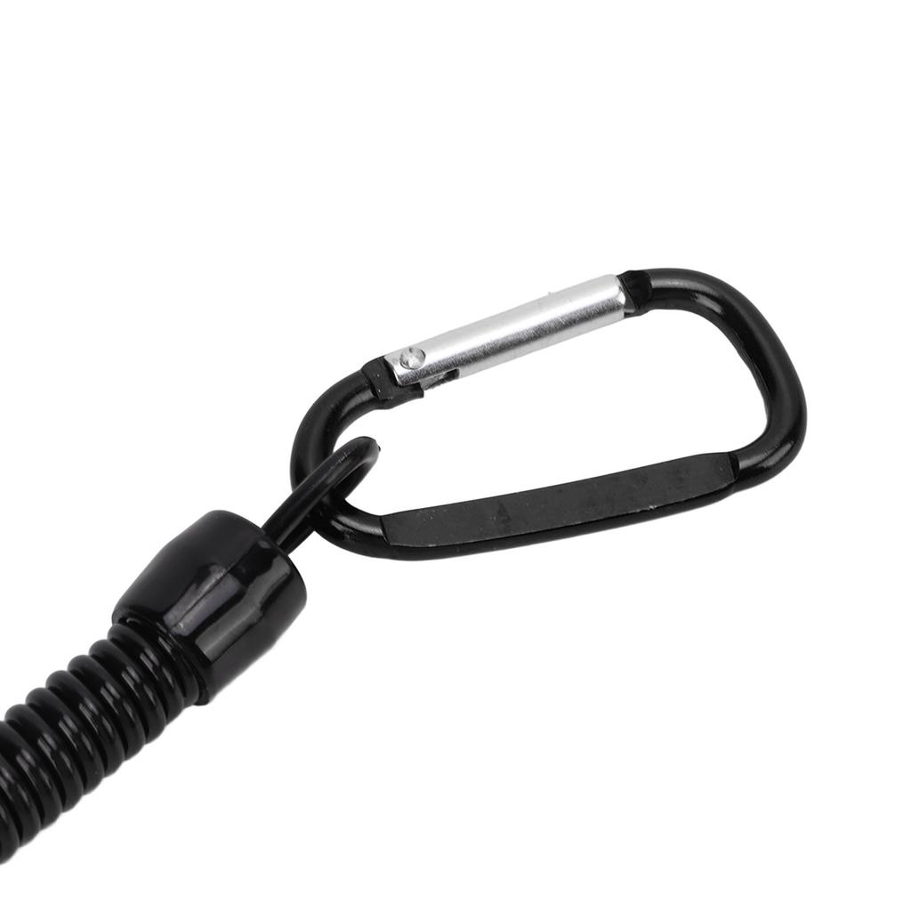 Curea Elastică Retractabilă cu Arc Echipament de Securitate Instrument Breloc Anti Pierdere Șnur de Pescuit Negru