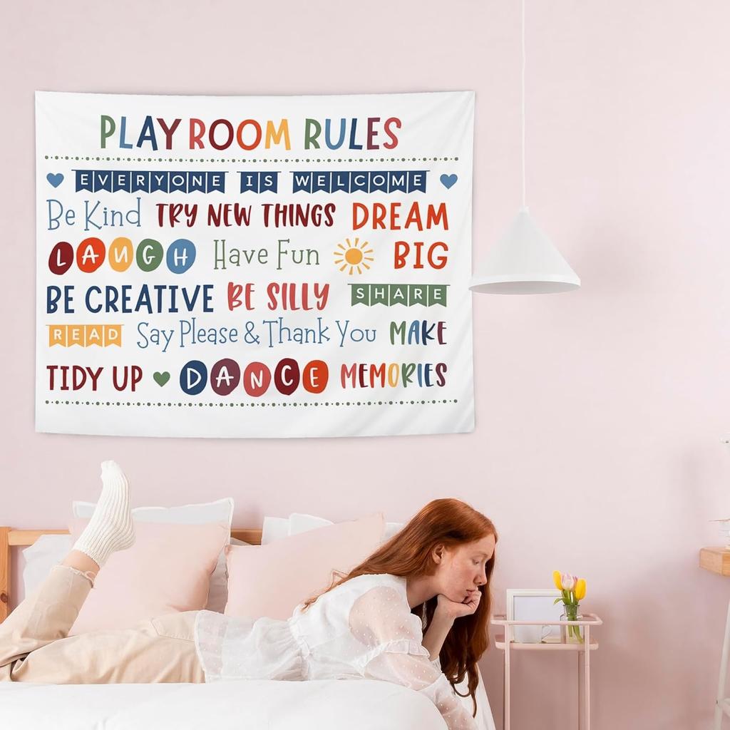1pc Positive Affirmations Tapestry Multiple Sizes 2D Print Mental Wellness Design Polyester Fabric Wall Decor Counseling Room