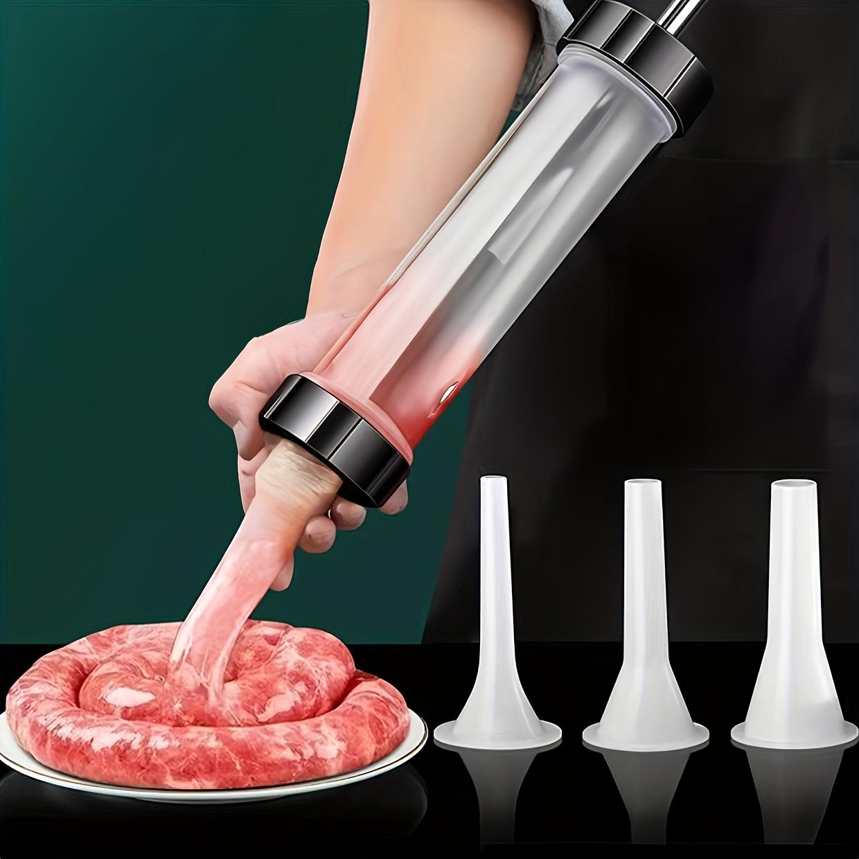 

Premium Hand Sausage Stuffer - Easy Sausage Maker with Durable Plastic Funnel Tube - Tools for Making Delicious Homemade Sausage белый