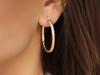 585 14k gold hoop earrings twisted hoop creole clasp gift 2.83g
