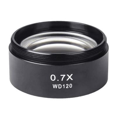 WD120 0.7X Trinocular Stereo Microscope Auxiliary Objective Lens 48mm Thread Barlow Lens Replacement Biology Education