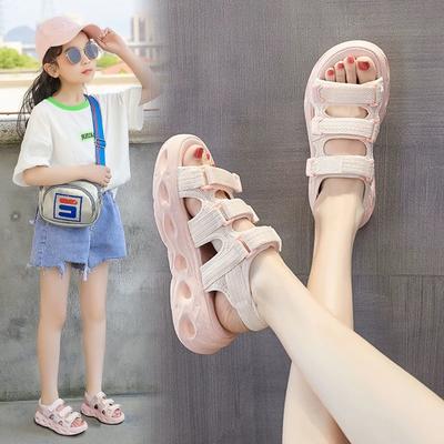 Mädchen Sportsandalen 2025 Sommer neue Kinder Damen Schuhe Mädchenschuhe weiche Sohle mittlere und ältere Kinder Mode Strandschuhe