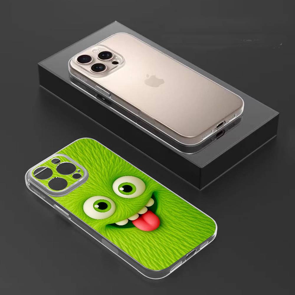 Funny Face Phone Case For iPhone17,16,15,14,13,12,11 Plus,Pro Max Soft Transparent Cover