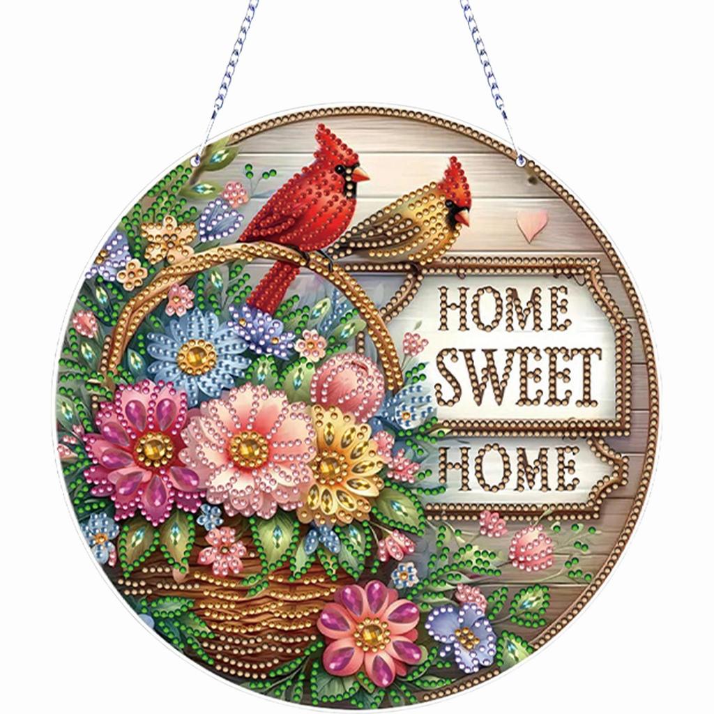 Thanksgiving Diamond Art Hanging Pendant Acrylic Diamond Painting Home Decor Diamond Painting Hanging Pendant for Window Decor