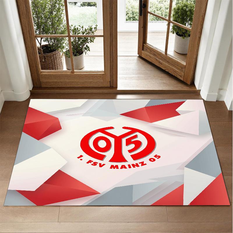 Mainz FC Design Crystal Velvet Rug Soft Decorative Mat for Bedroom Entrance