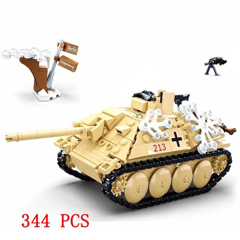 Military Vehicles Tank Sets SWAT Army City Police T34 Model Building Blocks DIY Brick Kids Toys Classic World War II WW2