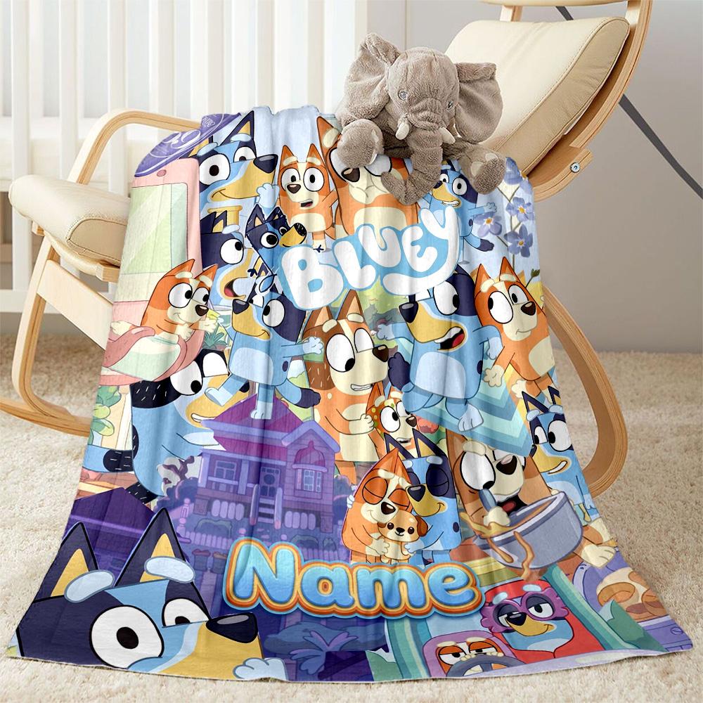 Pizza Party Pals Customize Your Name Blanket Multi-purpose Customizable Blanket Warmthful Decor Versatile for Seaside Home Decor Nap Bed