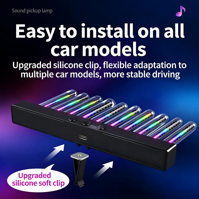Sound Activated RGB Ambient Light Dynamic Gradient LED Strip for Car Interior Home Party Room Decor