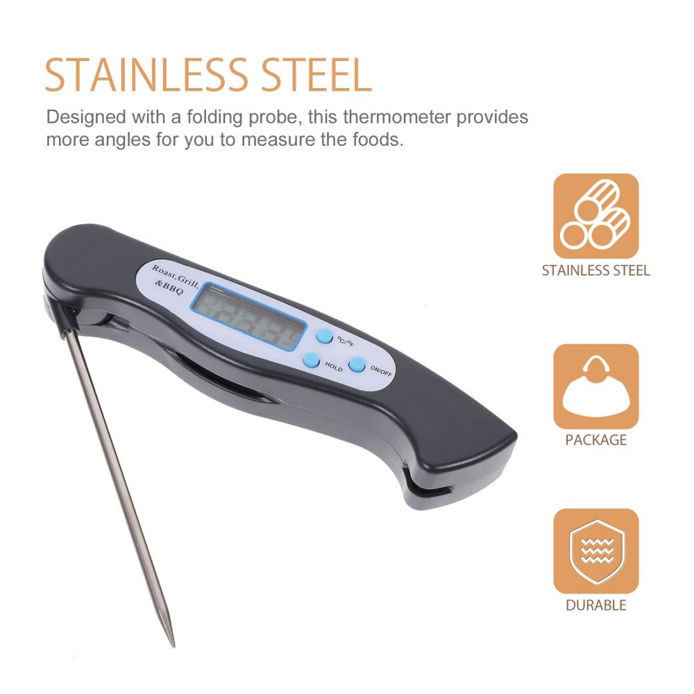 Food Thermometer Digital Food Cooking BBQ Meat Fork Barbecue Probe Wireless Meat Foldable Thermometer