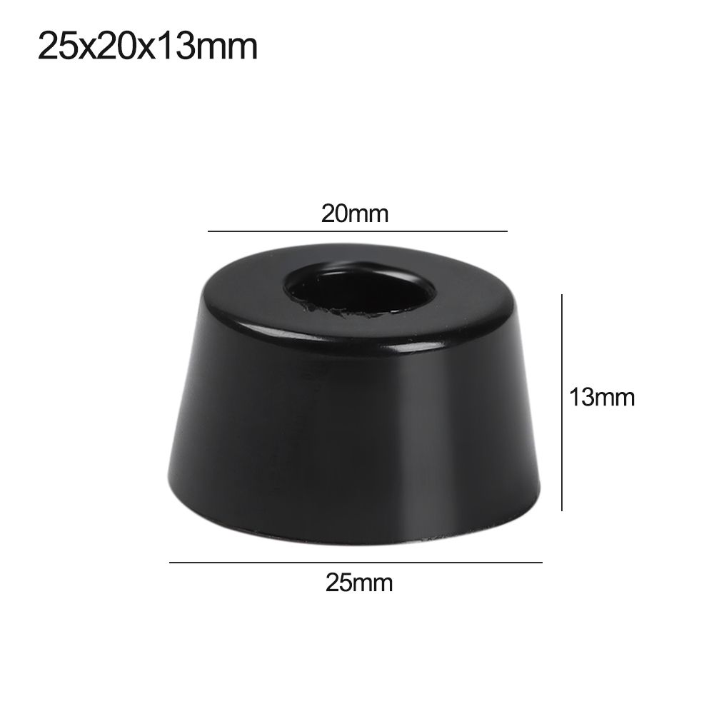 10pcs Furniture Slip Feet Pad Black PVC Floor Protector Bed Table Tapered Slipstop Silent Protection Stand Pad Furniture Part