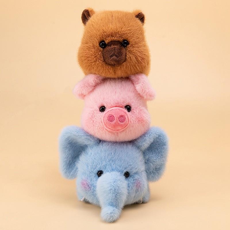 Folivora Animal Capybara Plush Desk Companion Toy Room Decor For Kids Play Sleep