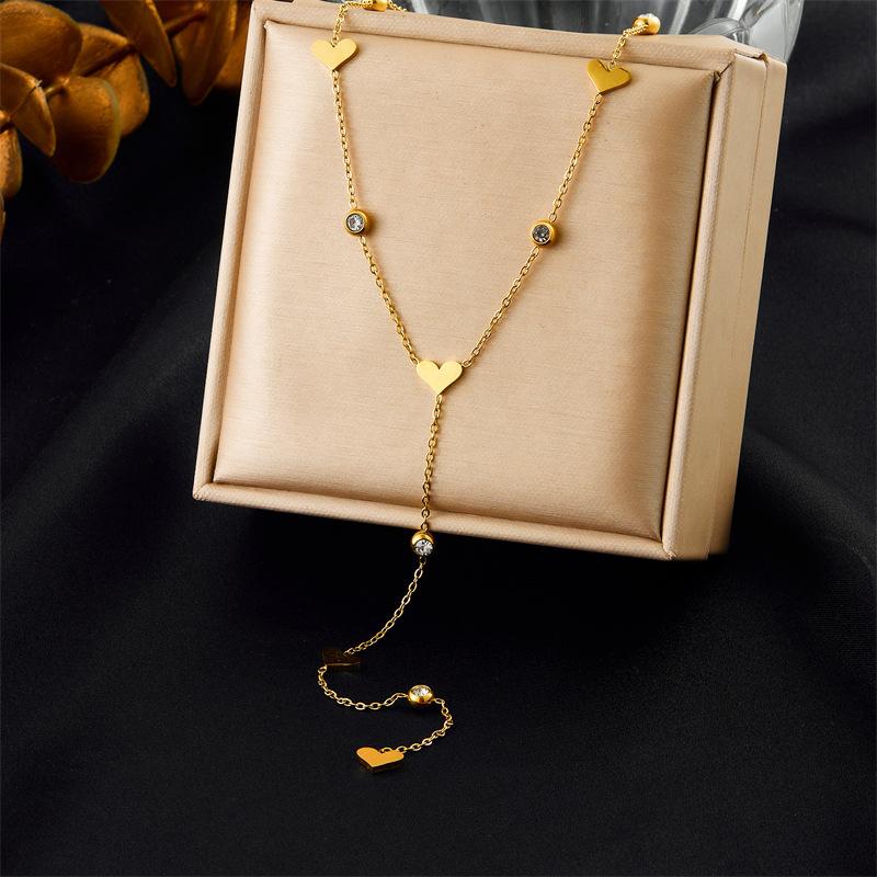 18K Gold Plated Dainty Chain Necklace , Adjustable Y-Necklace with Cross Tassel, Elegant Minimalist Jewelry for Women Daily Wear Gift