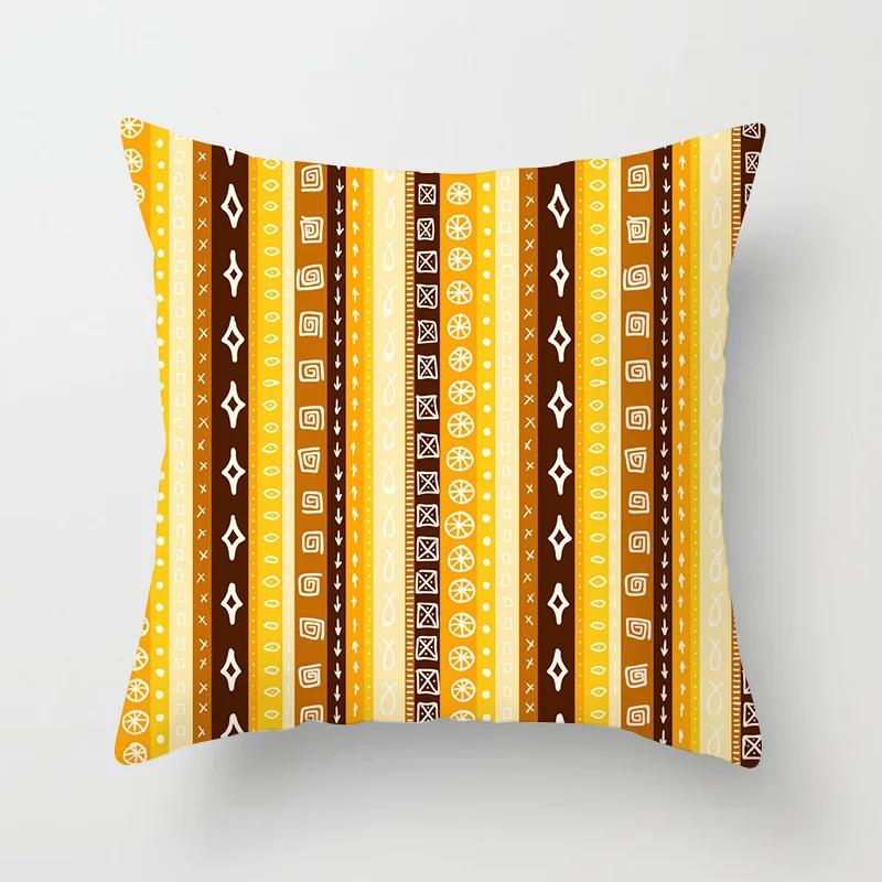 Neue ethnische Muster-Druck Kissenbezüge Gold Rosa Blau Bohemian Dekorative Geometrische Wurfkissenbezüge Sofa Auto Bett Kissenhülle