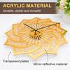 Ramadan 3D Acrylic Mirror Sticker Wall Clock Muslim Islamic Script Design Clock Silent Watch Living Room Bedroom Home Decoration