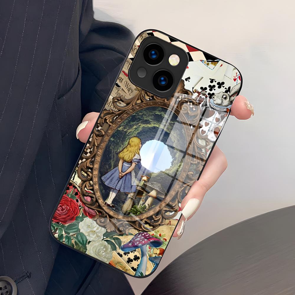 A-Alice In Wonderlands Phone Case For IPhone 17 Pro Max 15 Pro 16 14 Plus 12 13 Mini 11 Pro Shockproof Glass Cover