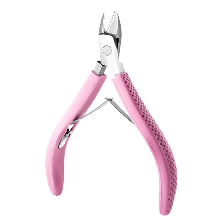 Stainless Steel Full Jaw Cuticle Shears Clippers Comfortable Rubber Handle Trimmer Professional Nail Care Tool