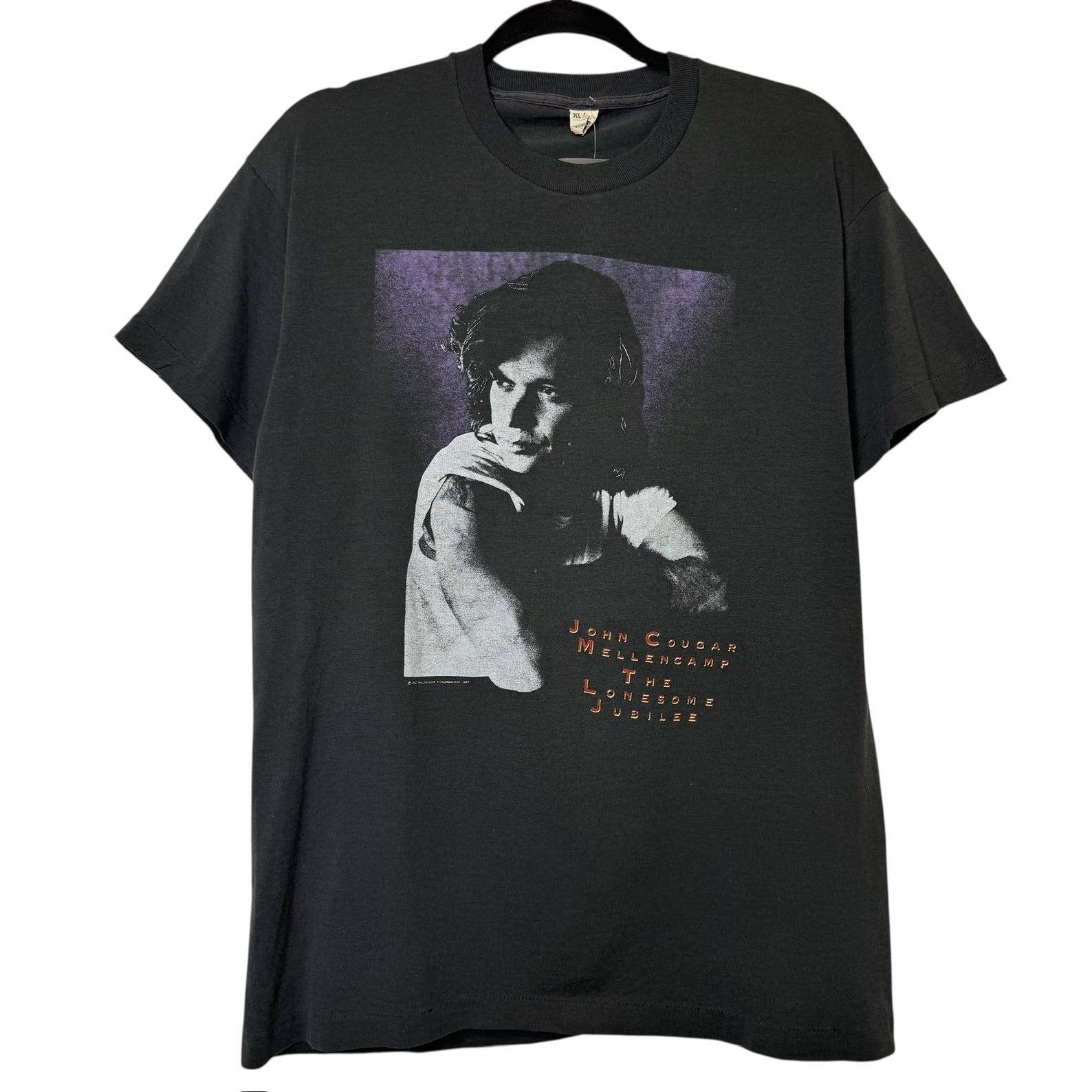 1987 John Mellencamp The Lonesome Jubilee Band T shirt Sz XL (A2043) 4XL