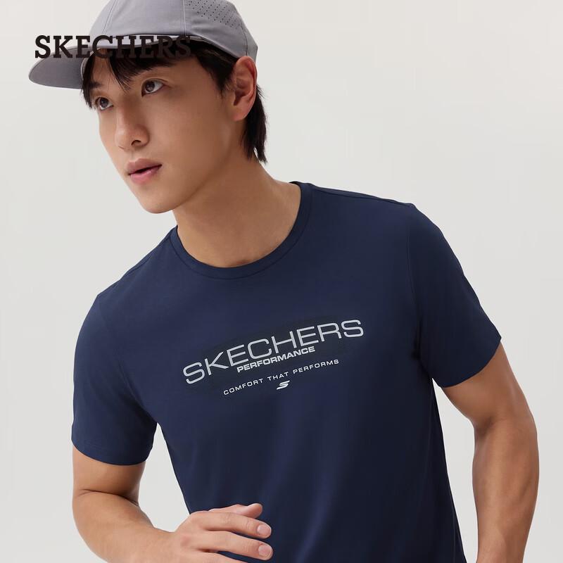 Skechers Men's P226M256 Knitted Short Sleeve T-Shirt