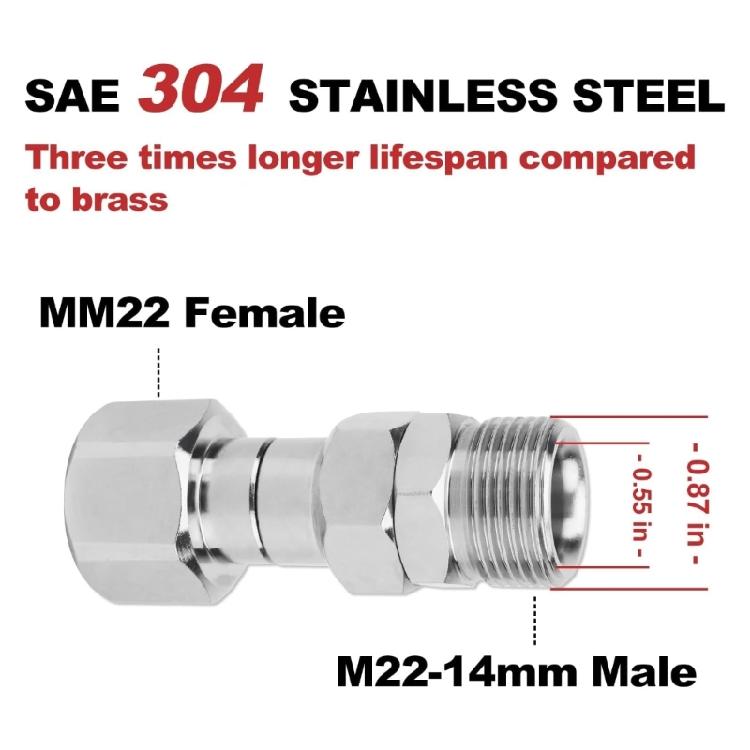 High Pressure Washer Adapter Quick Release Connector 360 Degree Rotatable Adapter 3/8inch Car Washer Outlet Adapter