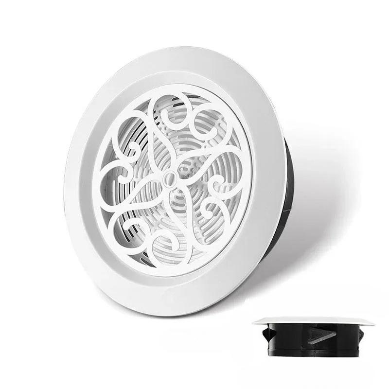 White Round Air Vent Louver Grille Cover Outlet Adjustable Exhaust Vent Ducting Ventilation Grilles 75/100/125mm Air Vent Cover