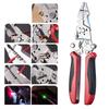 Space Saving Foldable Electrician Pliers Tool With Illumination For Wire Stripping Cutting And Crimping In Low Light