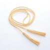 Leather Designer Braid Waist Belt With Tassel