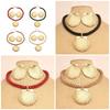 Elegant Shell Pendant Necklace and Earrings Set Handmade Weddings Accessories Fashionable Jewelry for Women Girls