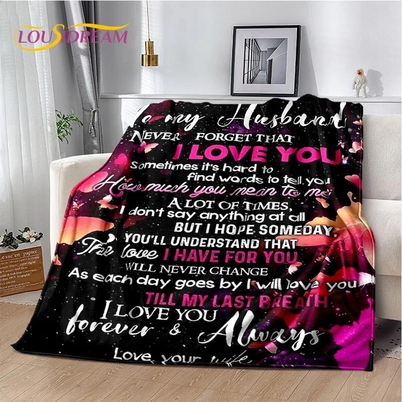 Presente Agradecimento Para Minha Mãe Pai Esposa Marido Carta Presente Cobertor, Cobertor Macio para Casa Quarto Cama Piquenique Escritório Capa de Sofá