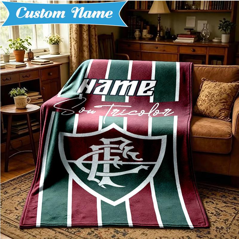Custom Name Love Equality Fluminense Blanket Lightweight Ideal Bedding Blanket Perfect for Travel, Camping, Living Rooms, Sofas, Christmas Gift