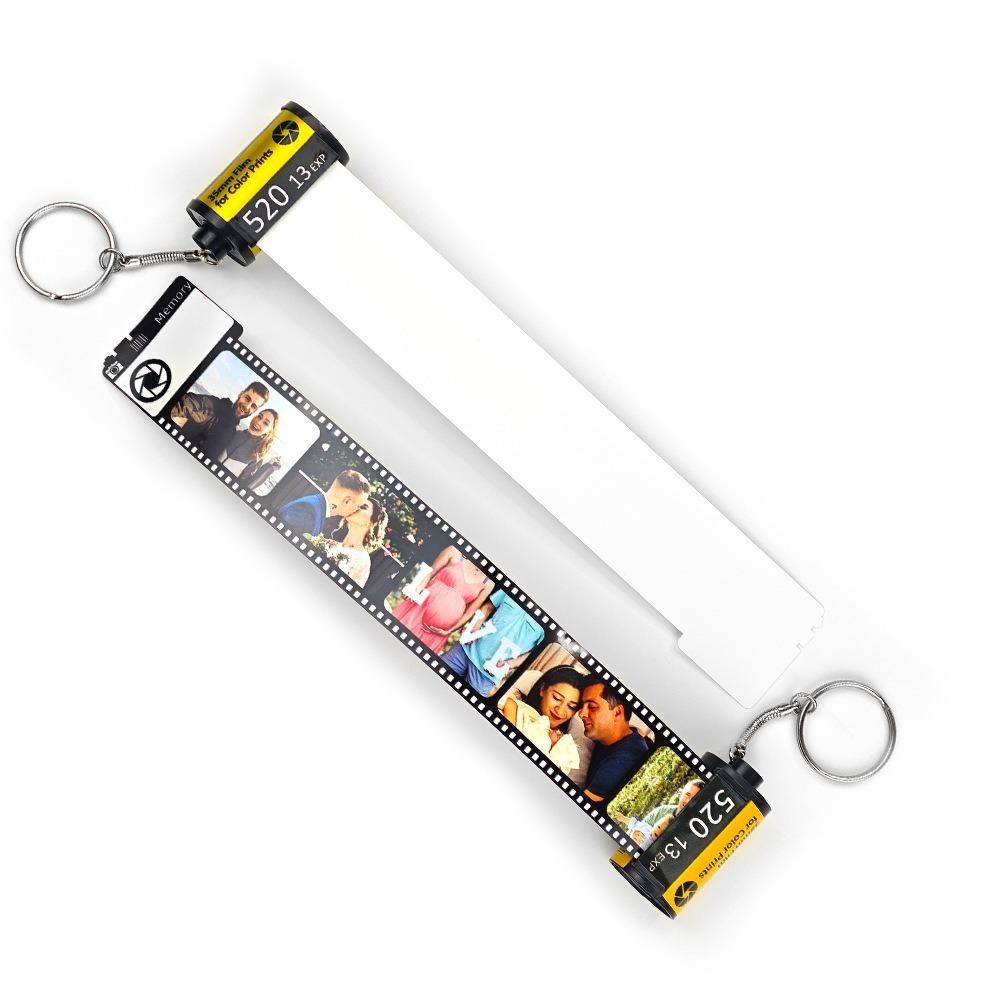 Dye Sublimation Blank Camera Film Keychain DIY Photography Film Keyring  Gift for Dad Mom Friends