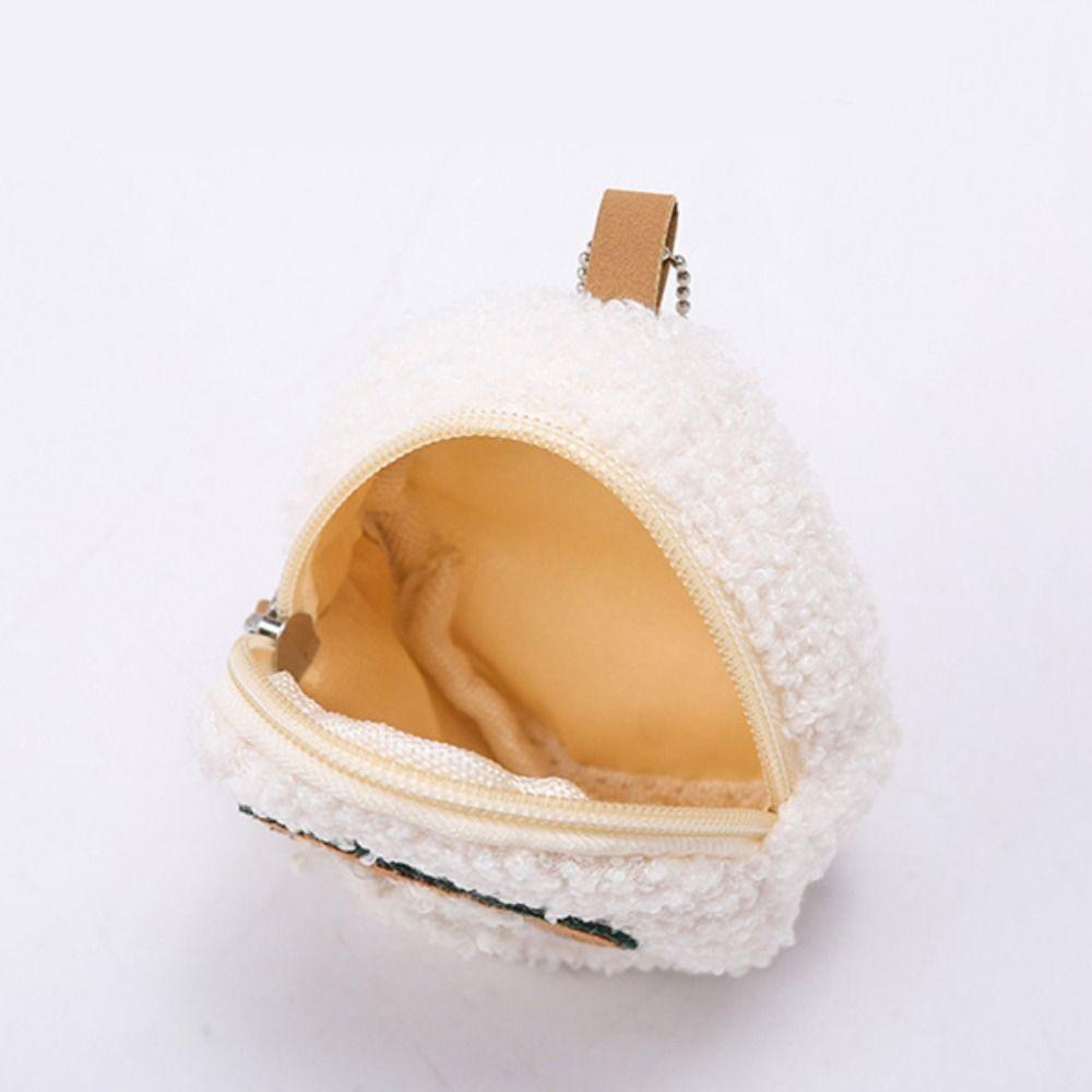 Pendant Small Makeup Bag Bear Earphone Bag Fashion Plush Coin Purse Keychain  Daily