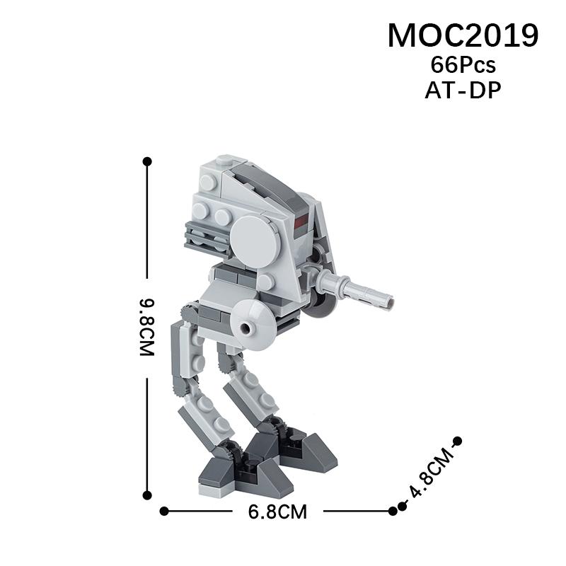 MOOXI Space Wars Walking Machine Model MOC Bricks DIY Diorama Adult Children Toys Building Block Set Montessori Gifts Decoration