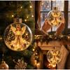 10cm Glowing Christmas Ball Clear Sphere Ornament Luminous Santa Tree Pendant Holiday Decor for Home Xmas Window Gif