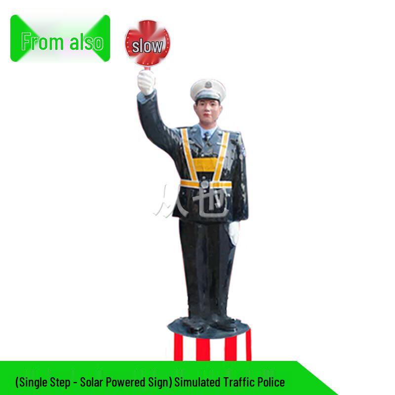 

Solar-Powered Waving Traffic Cop Robot