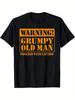 Regular-Fit Grumpy Old Man Tee Shirt | Family T-shirt for Grandfathers Dads Fat