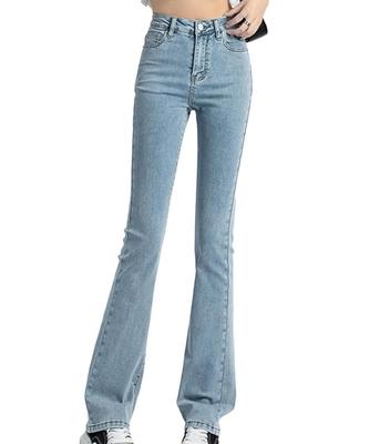 Dep Club Bootcut Stretch Denim Flare Plus Denim Jeans for and Winter Women's Pants, High-Waisted Pants, Sizes, Spring, Summer, Fall, (JP, Alphabet, L,