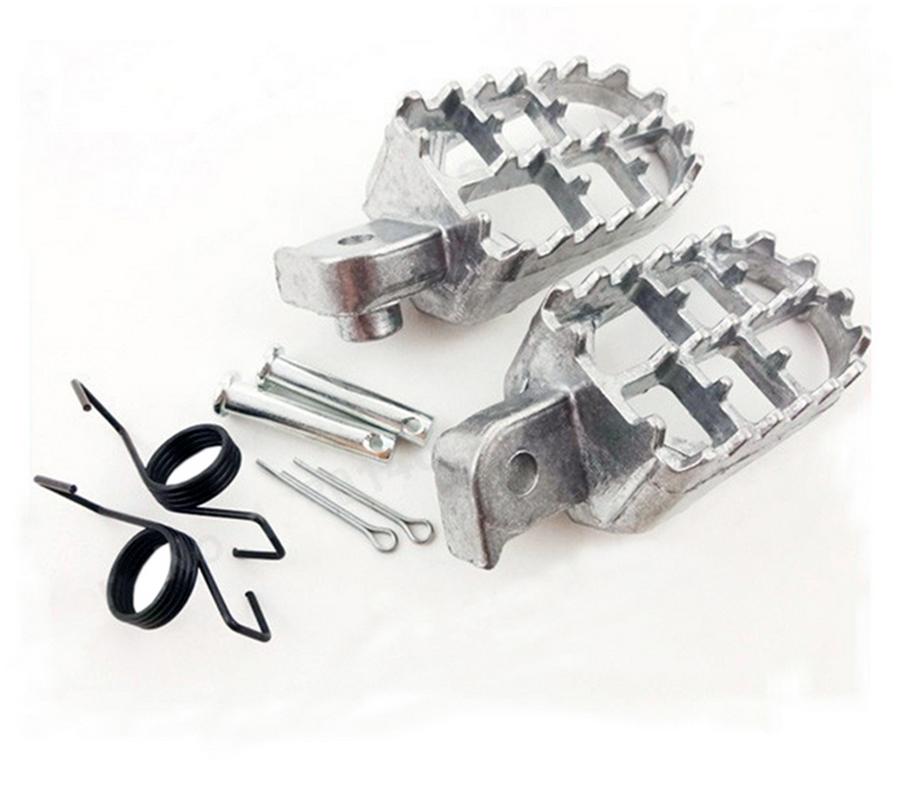 Pair Aluminum Motocross Wide Fat Foot Pegs Footrest For Kawasaki KLX110 CSL2017