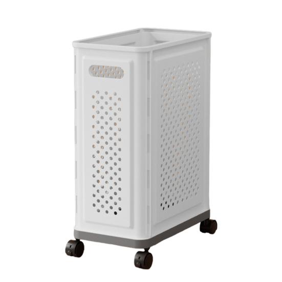 Rolling Yoga Mat Storage Basket Home Gym Storage Rack with Wheels Breathable Mesh Basket Organizer for Yoga Mats Rackets Blankets